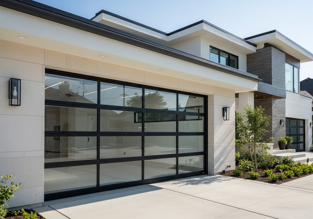 Glass residential garage door Lincoln NE