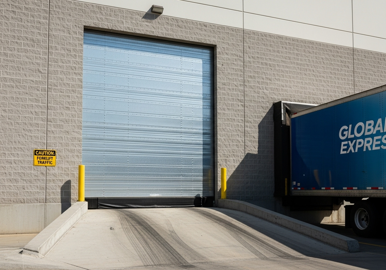 Industrial rolling steel garage door installation Lincoln NE