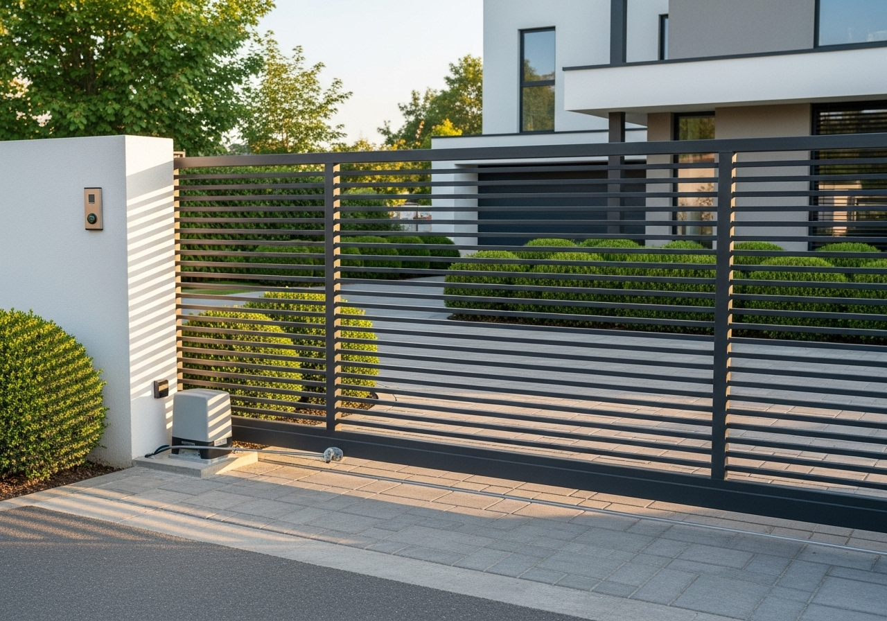 Residential automatic driveway gate installation Lincoln NE