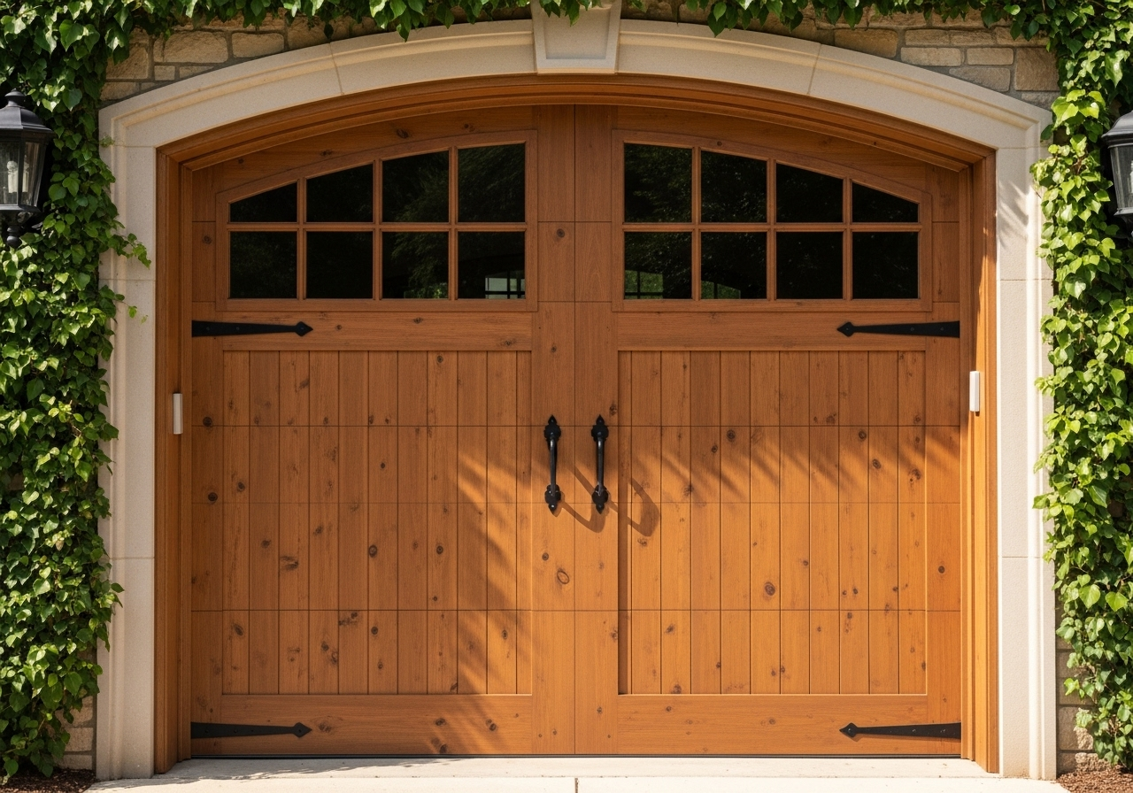 Wooden residential garage door Lincoln NE
