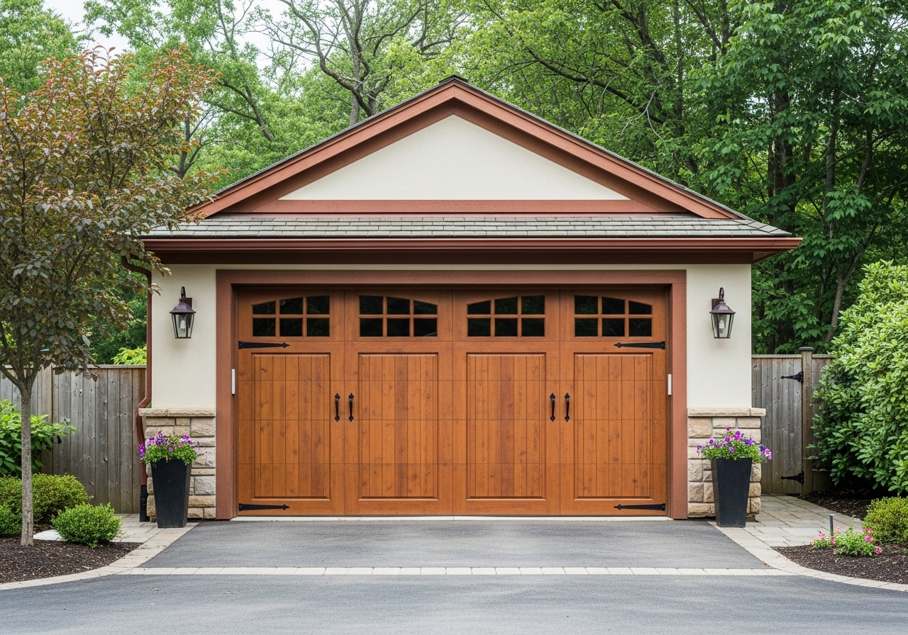 Detached wooden garage door installation Lincoln NE