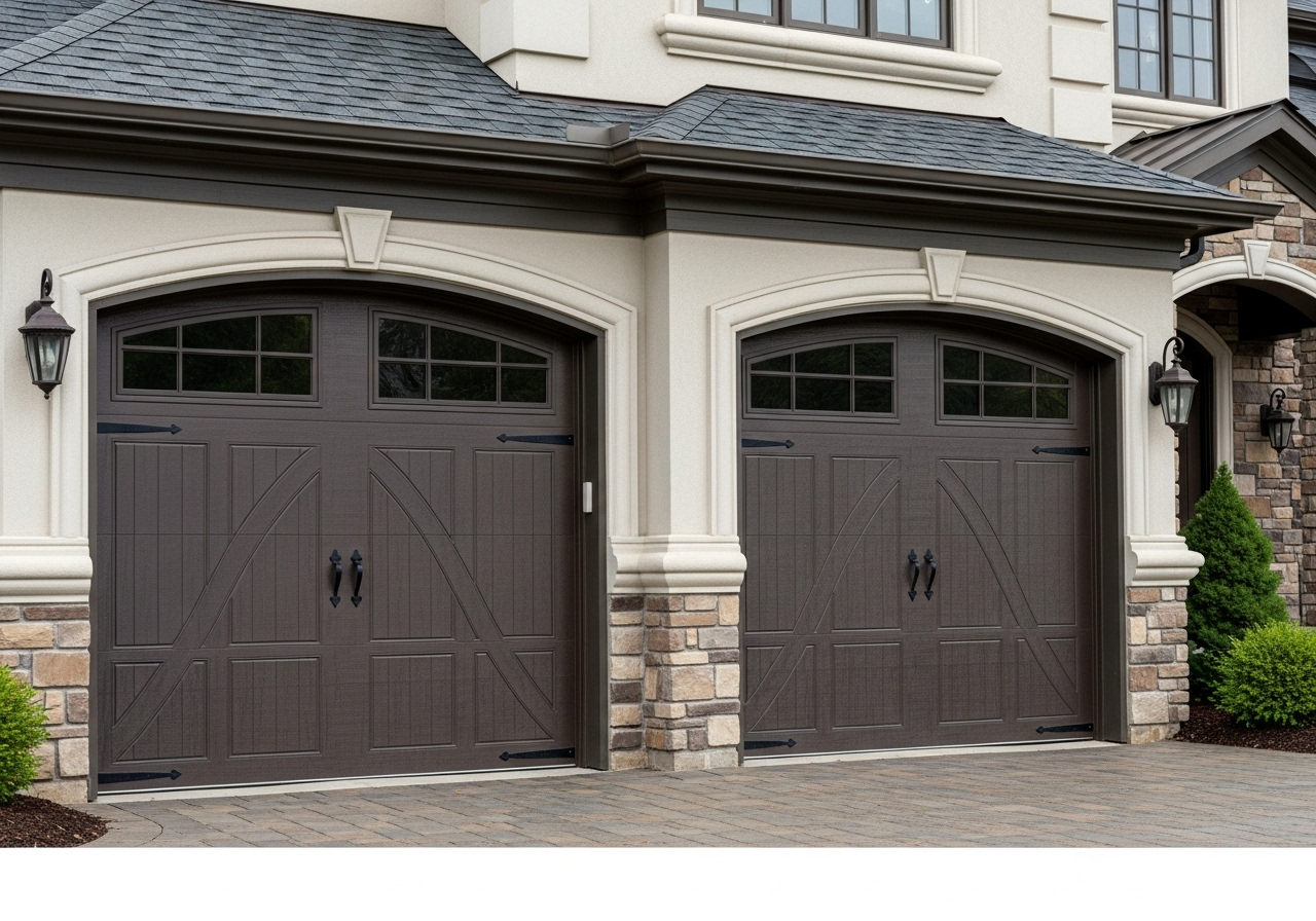 Luxury carriage-style garage doors installed in Lincoln NE